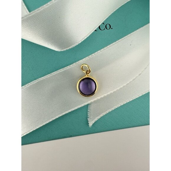 Tiffany & Co. 18k Amethyst Dot Charm by Paloma Picasso in Yellow Gold - Picture 5 of 7